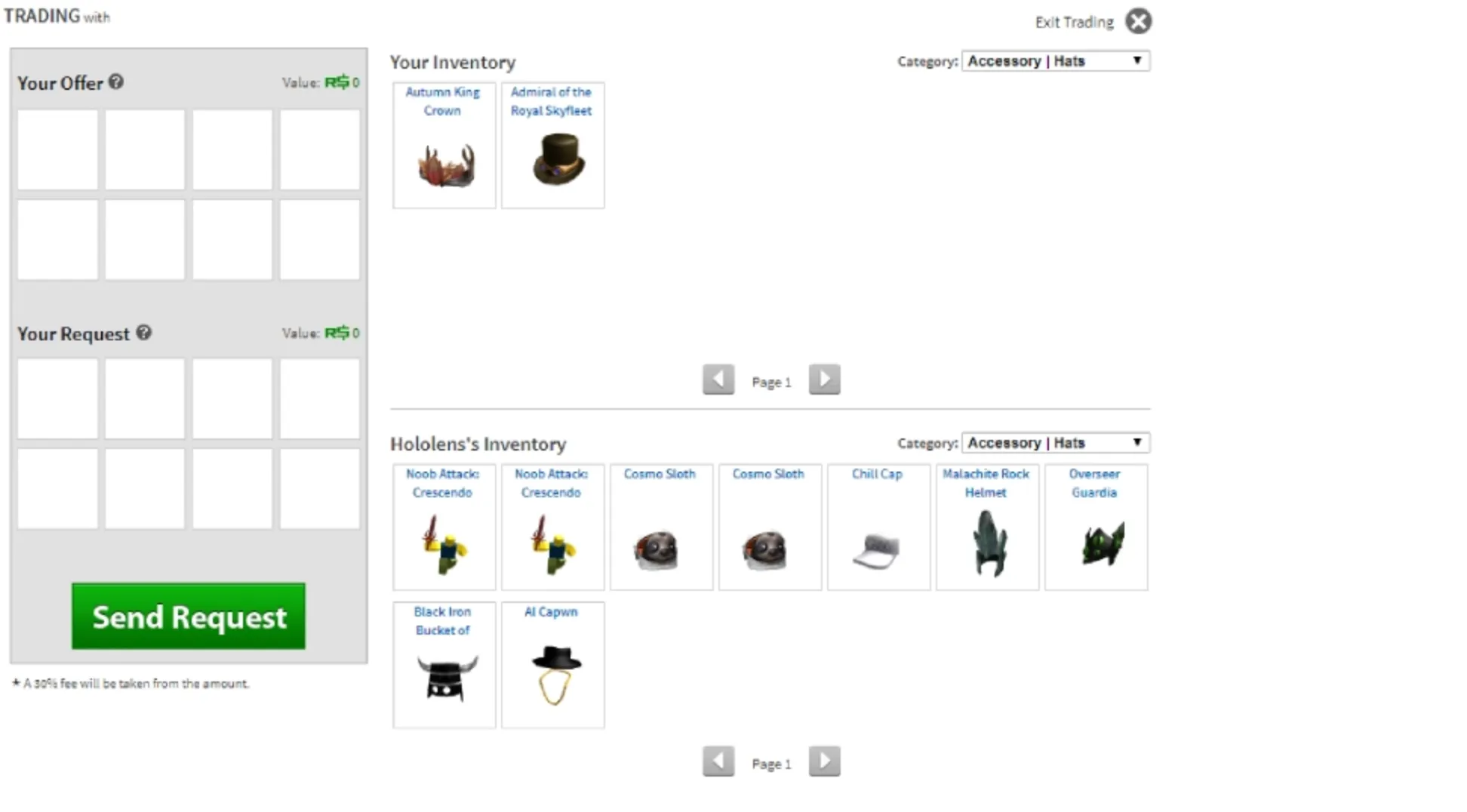 How to Send a Trade in Roblox